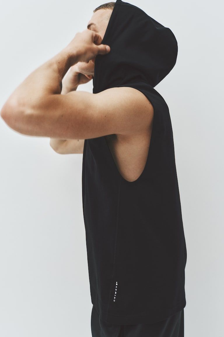 Regular-Fit Sleeveless Sports Hoodie with DryMove™