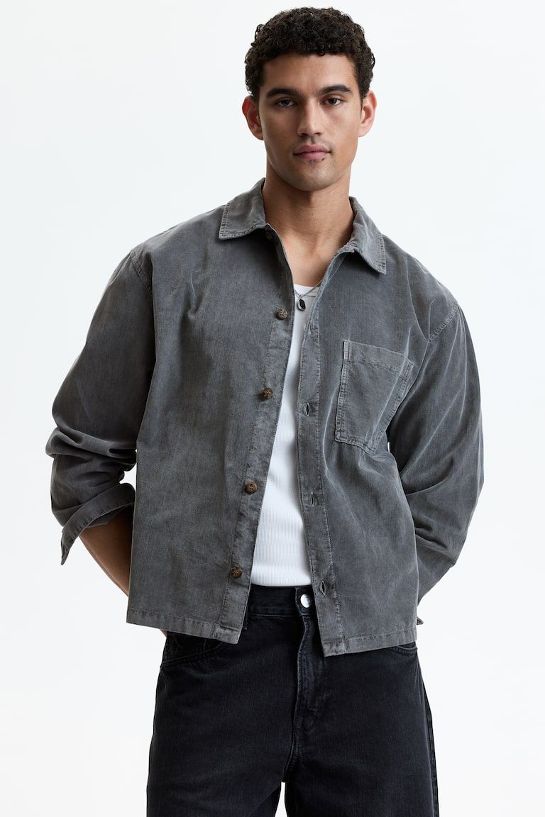 Relaxed-Fit Boxy Corduroy Shirt