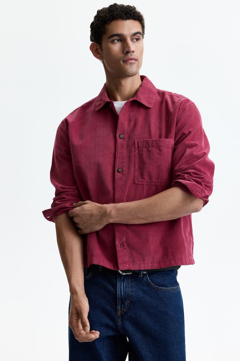Relaxed-Fit Boxy Corduroy Shirt