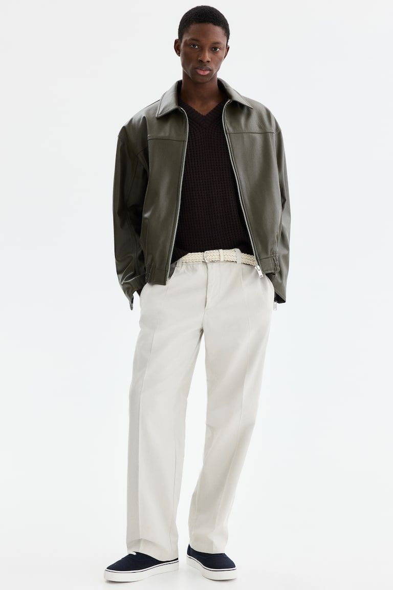 Relaxed-Fit Cotton and Lyocell Tailored Pants