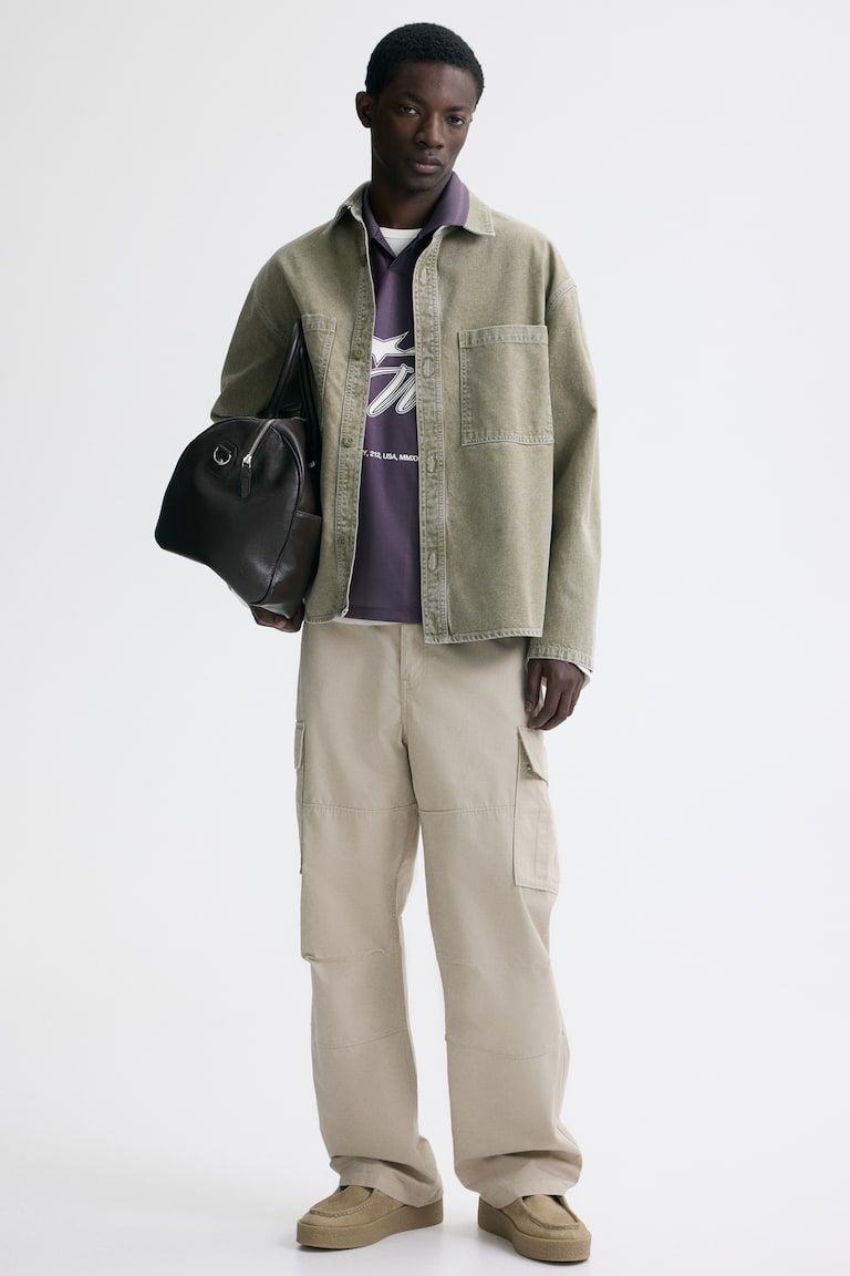 Relaxed-Fit Cotton Cargo Pants