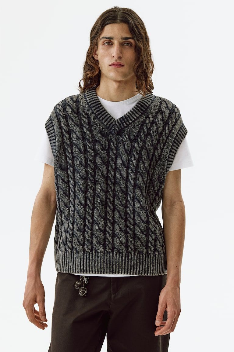 Relaxed-Fit Cotton Sweater Vest