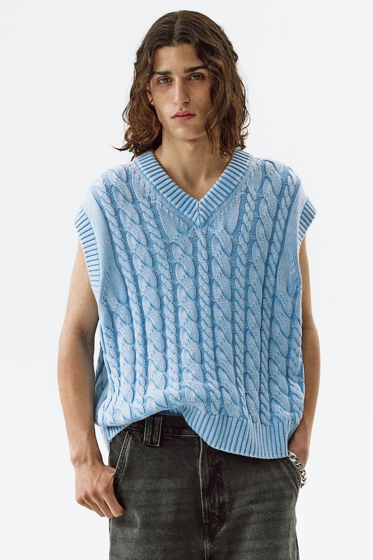 Relaxed-Fit Cotton Sweater Vest