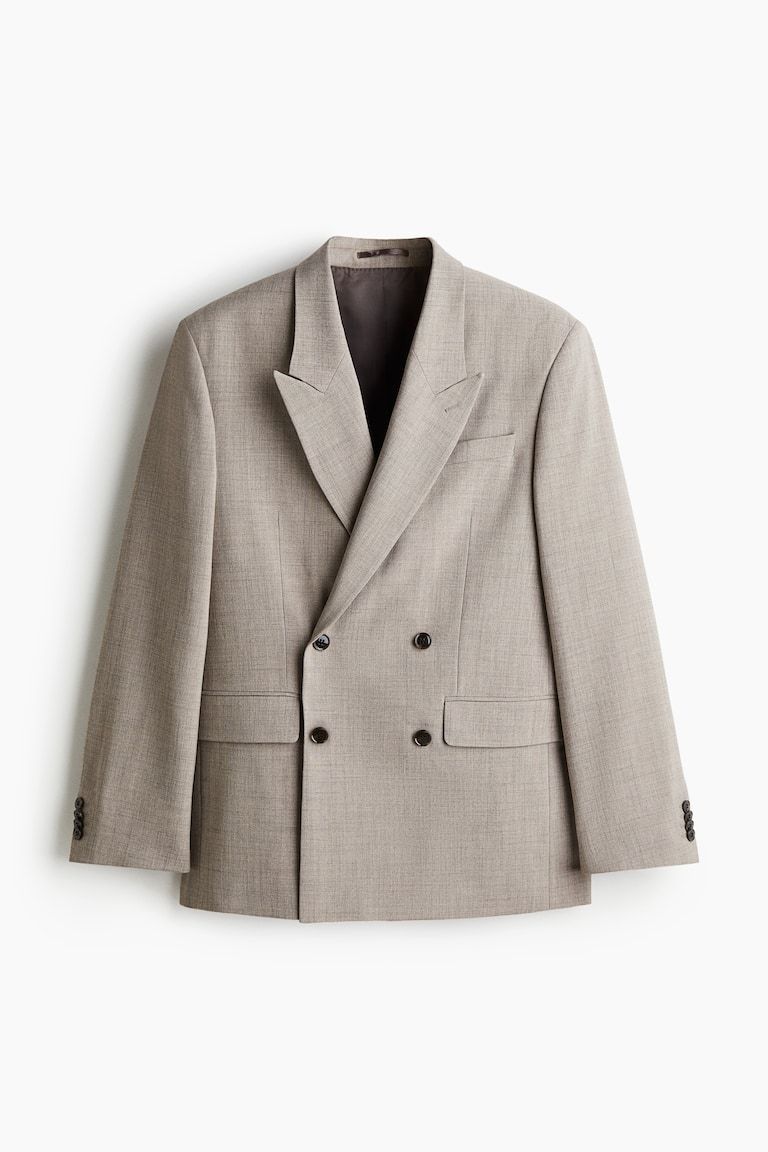 Relaxed-Fit Double-Breasted Jacket