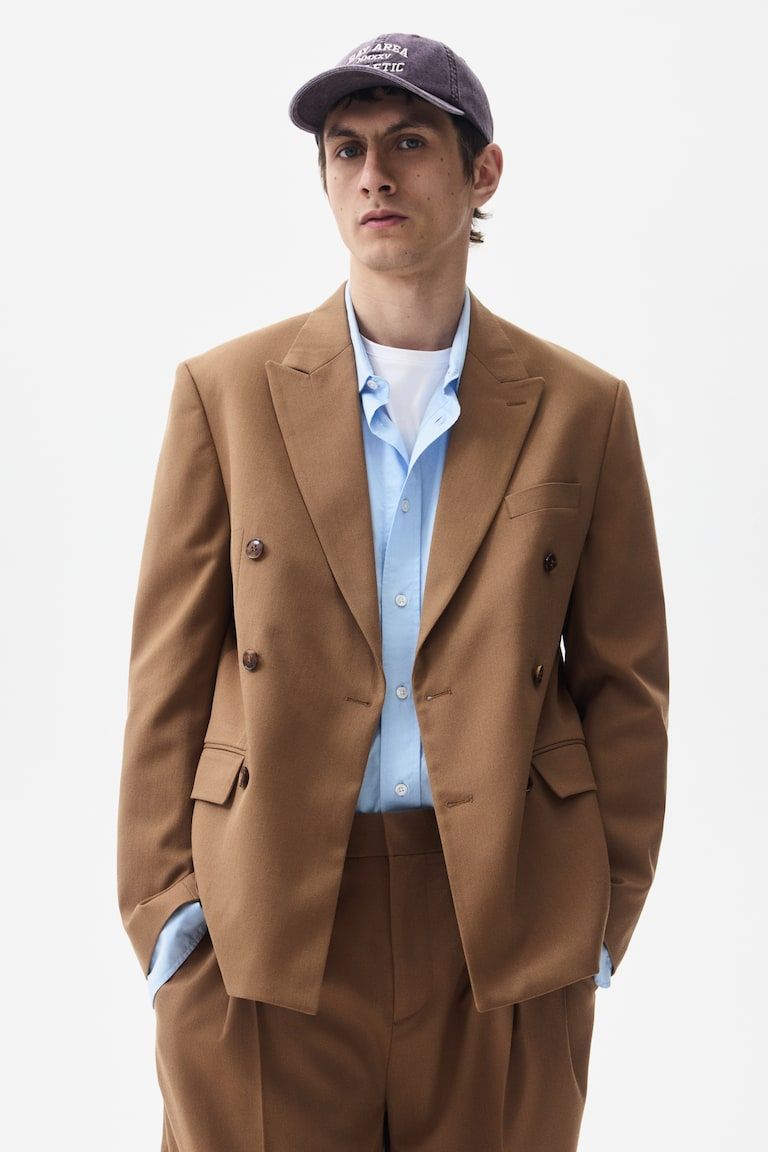 Relaxed-Fit Double-Breasted Jacket