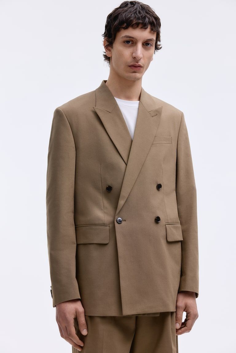 Relaxed-Fit Double-Breasted Jacket