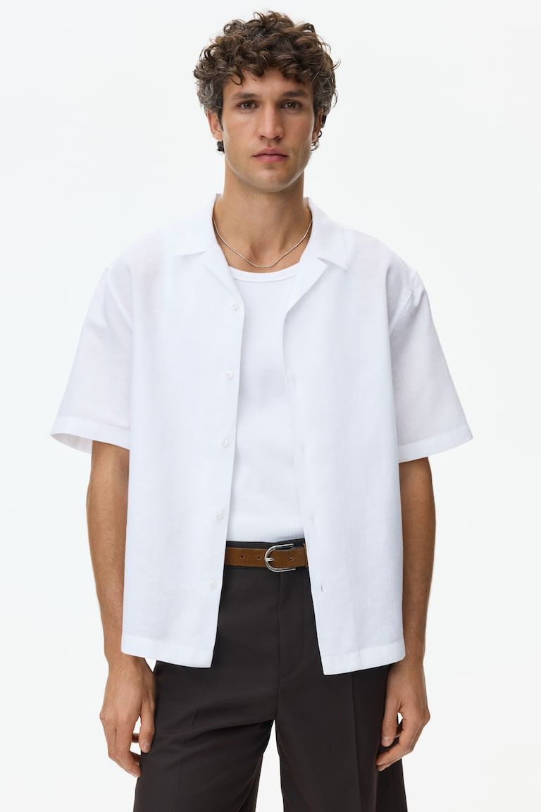 Relaxed-Fit Linen-Blend Resort Shirt