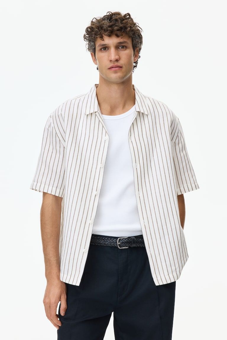 Relaxed-Fit Linen-Blend Resort Shirt