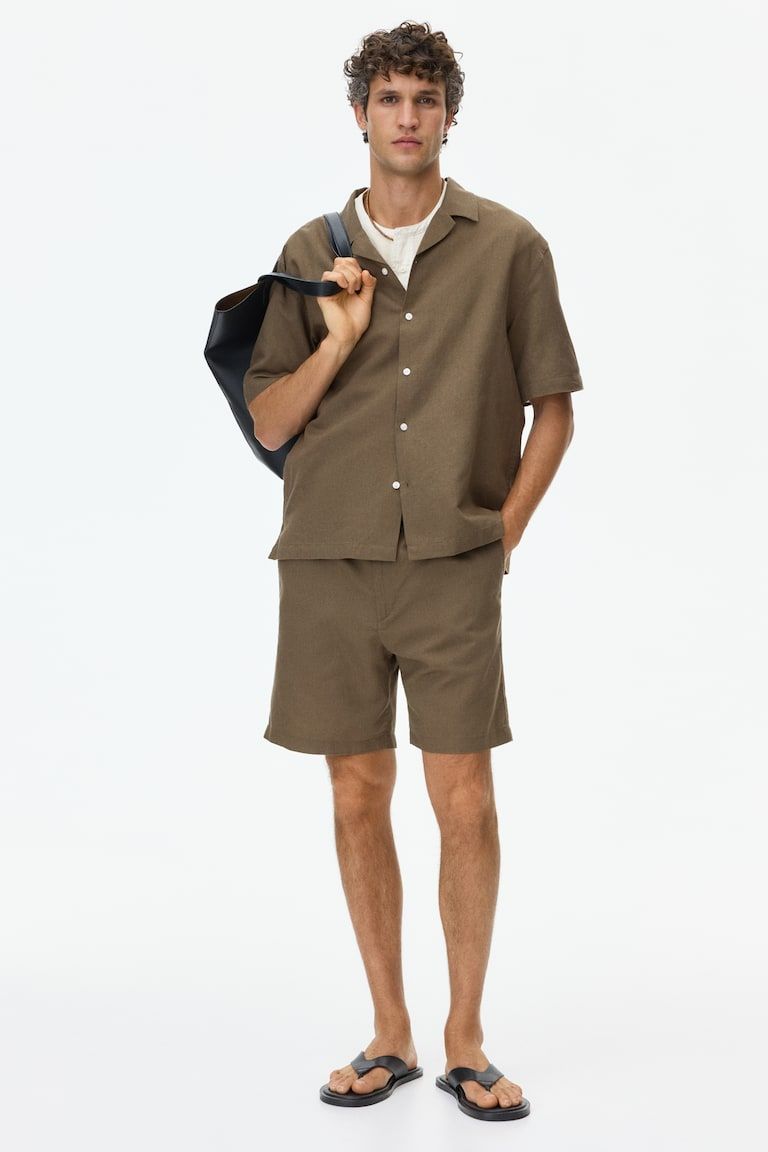 Relaxed-Fit Linen-Blend Resort Shirt