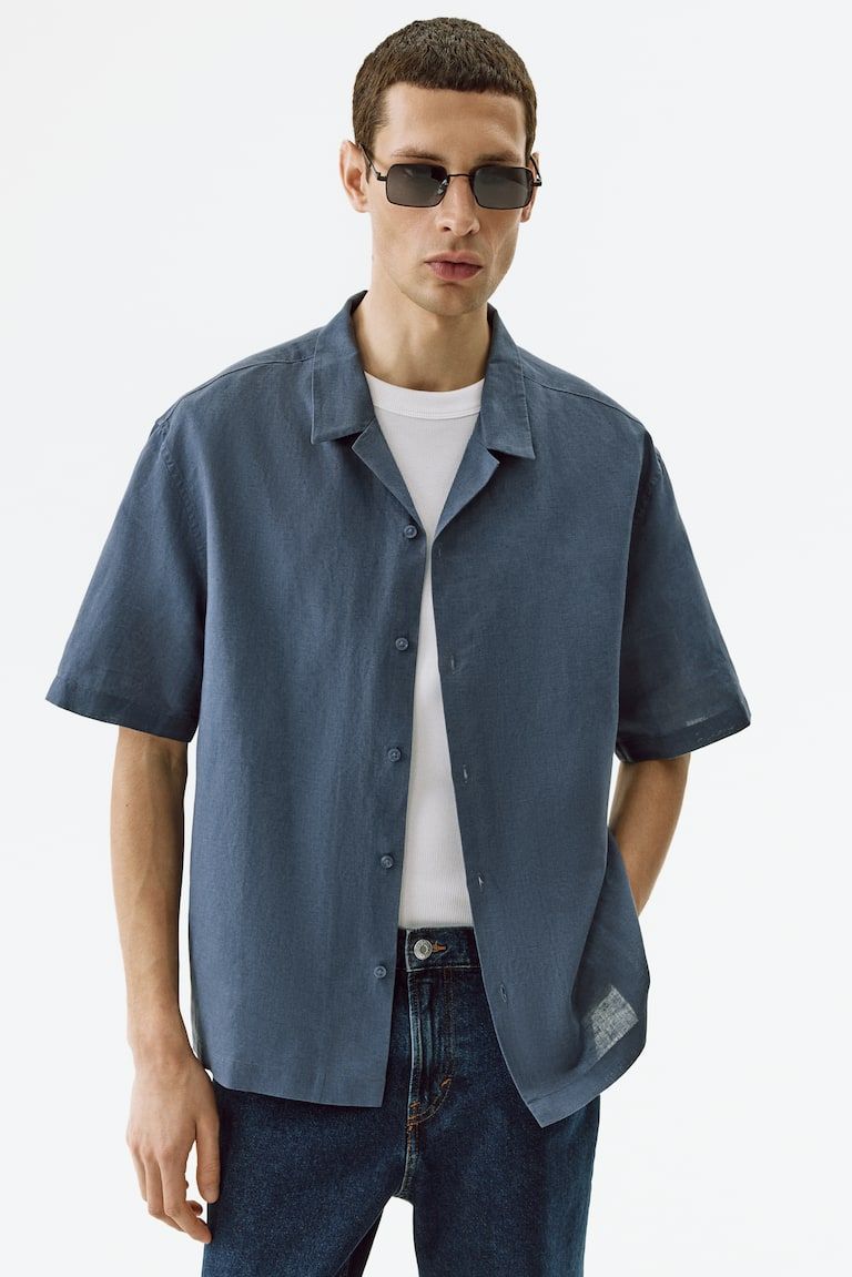 Relaxed-Fit Linen-Blend Resort Shirt