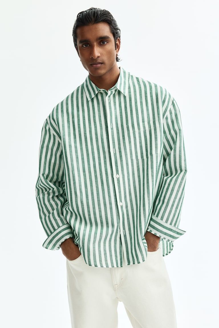 Relaxed-Fit Linen-Blend Shirt