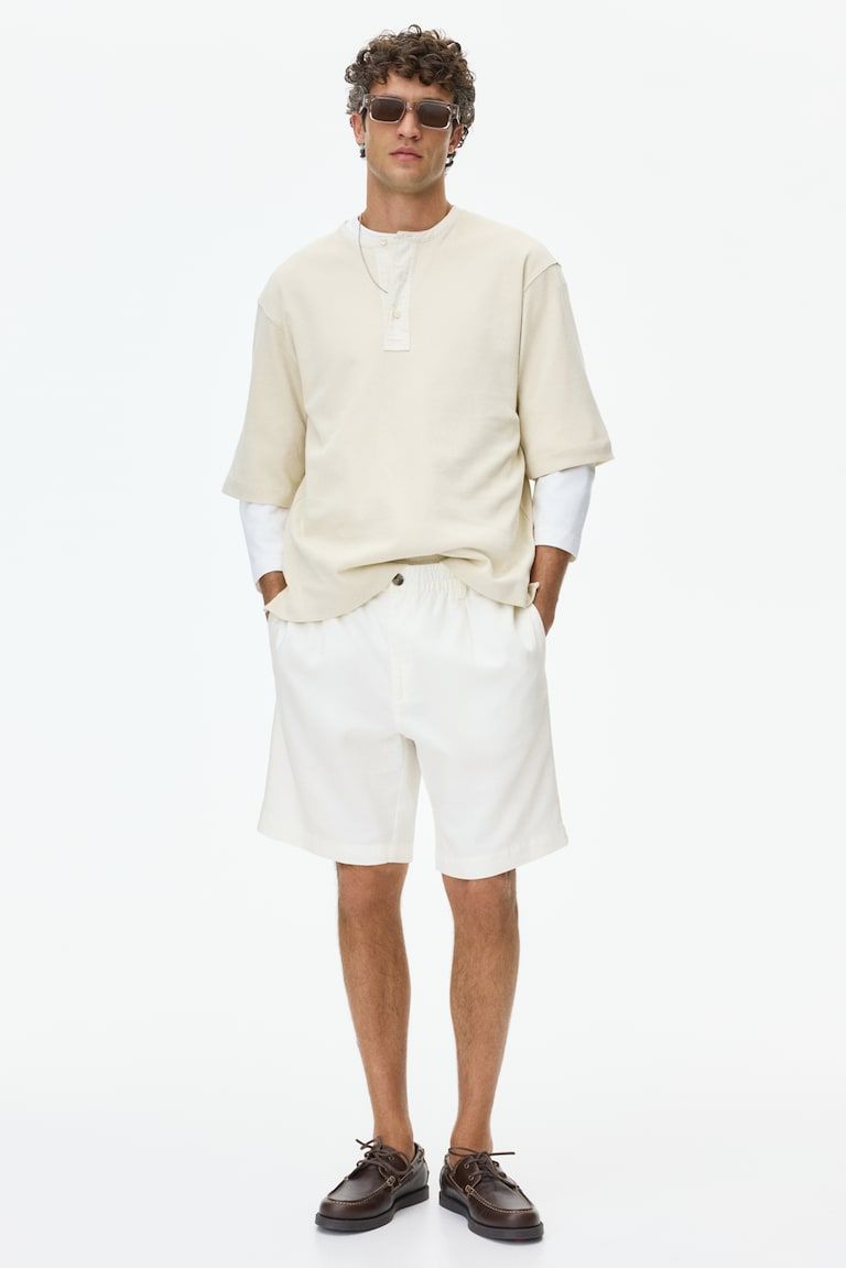 Relaxed-Fit Linen-Blend Shorts