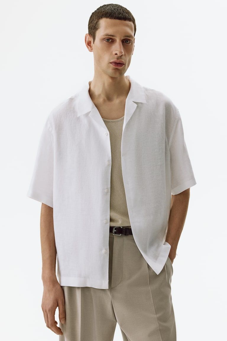 Relaxed-Fit Linen Resort Shirt