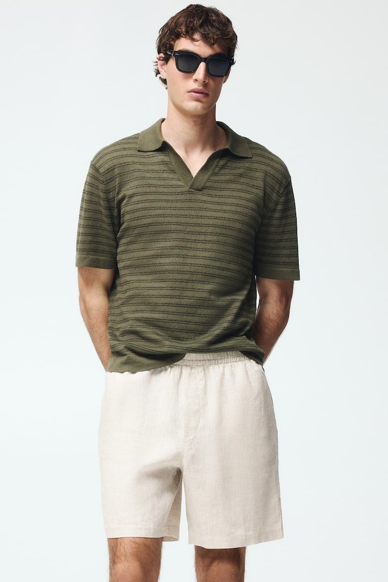 Relaxed-Fit Linen Shorts