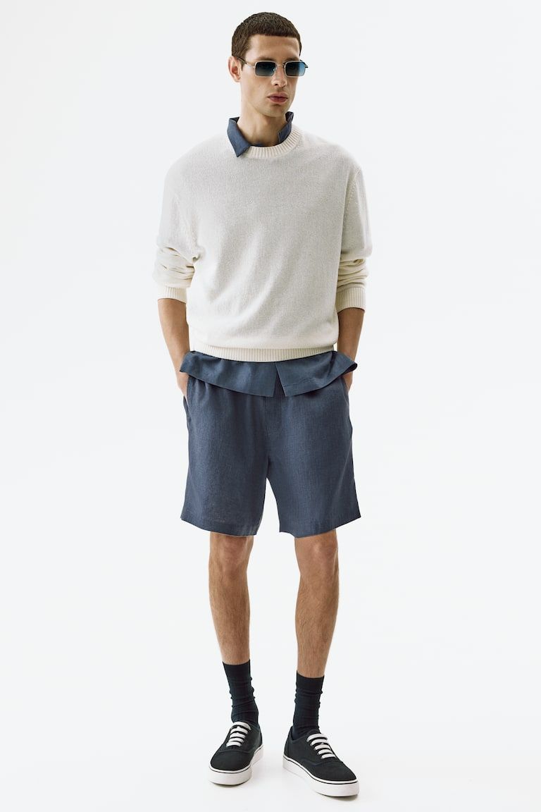 Relaxed-Fit Linen Shorts