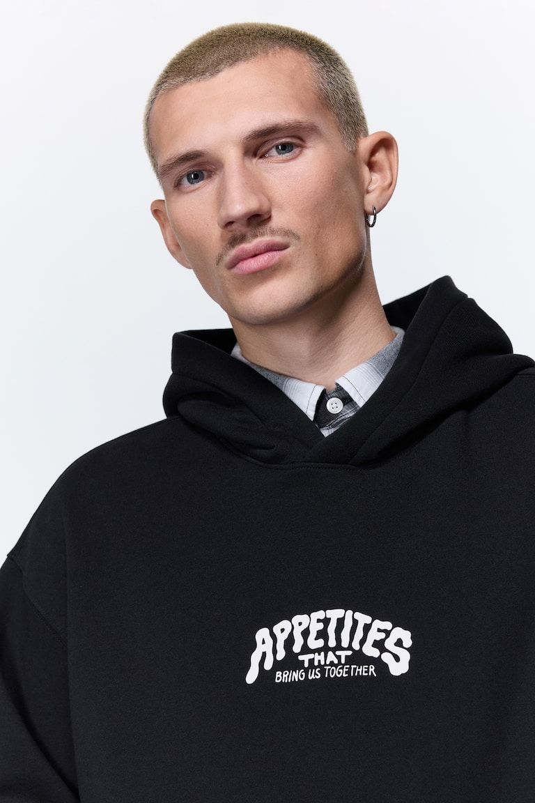 Relaxed-Fit Printed Hoodie