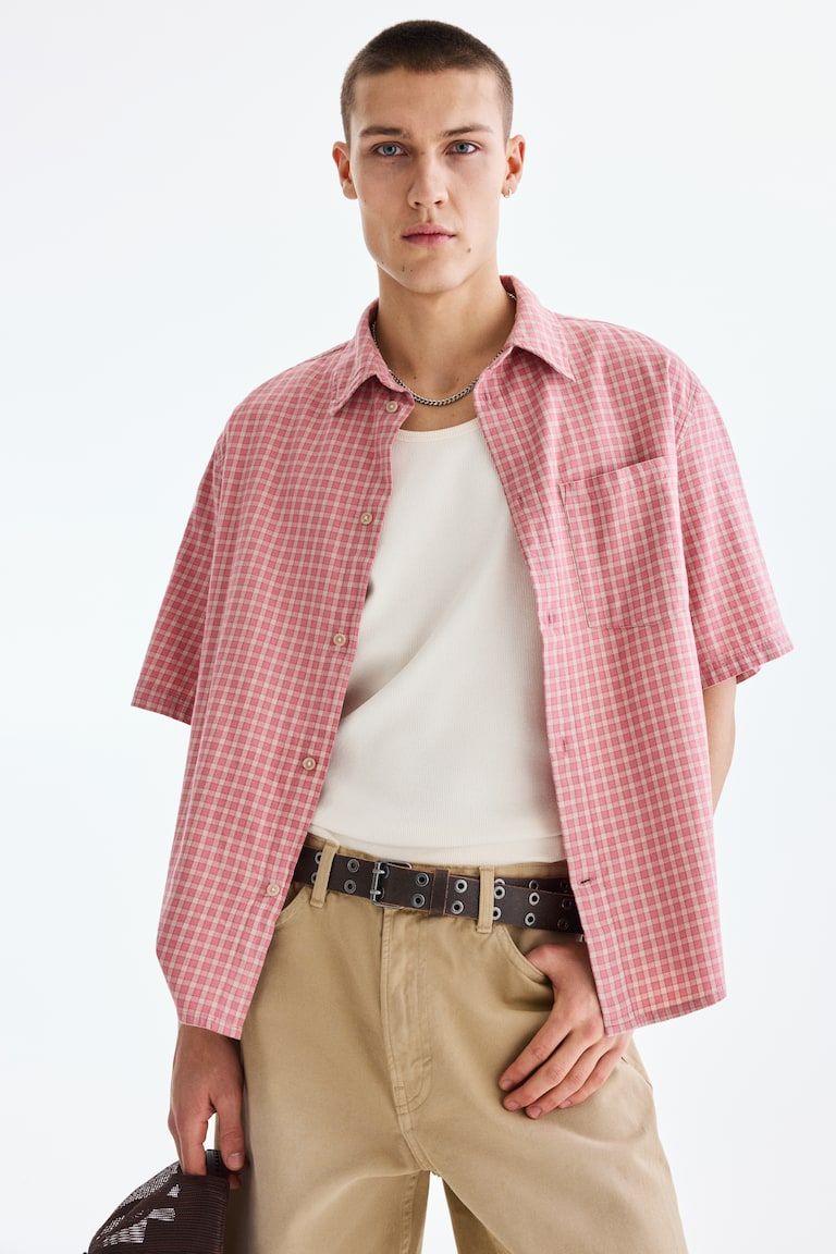 Relaxed-Fit Short-Sleeved Cotton Shirt