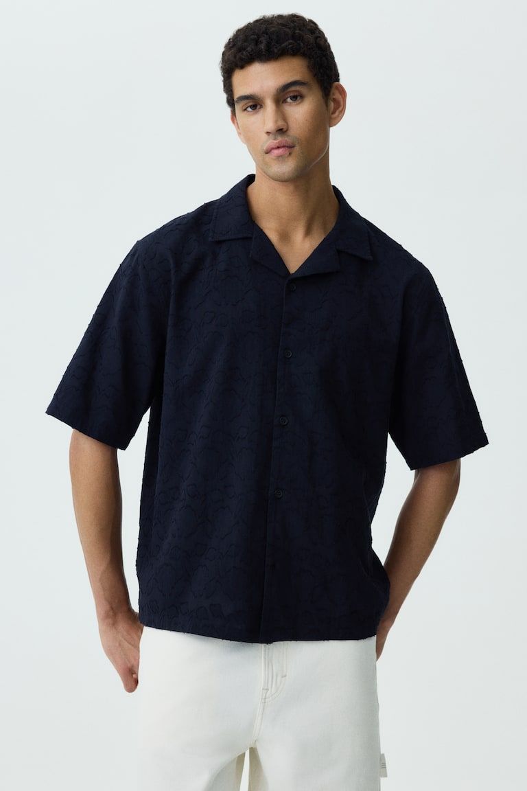 Relaxed-Fit Textured Resort Shirt