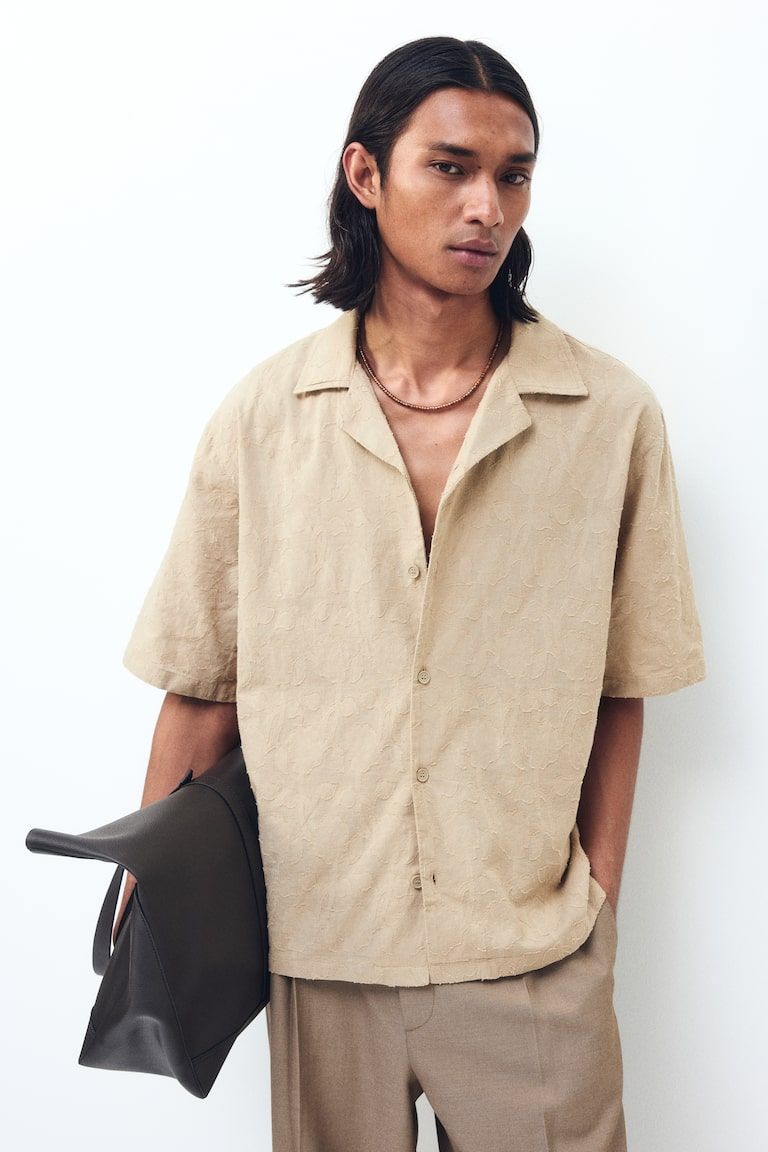 Relaxed-Fit Textured Resort Shirt