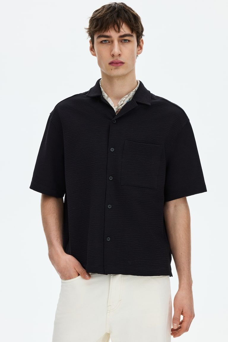Relaxed-Fit Waffled Resort Shirt