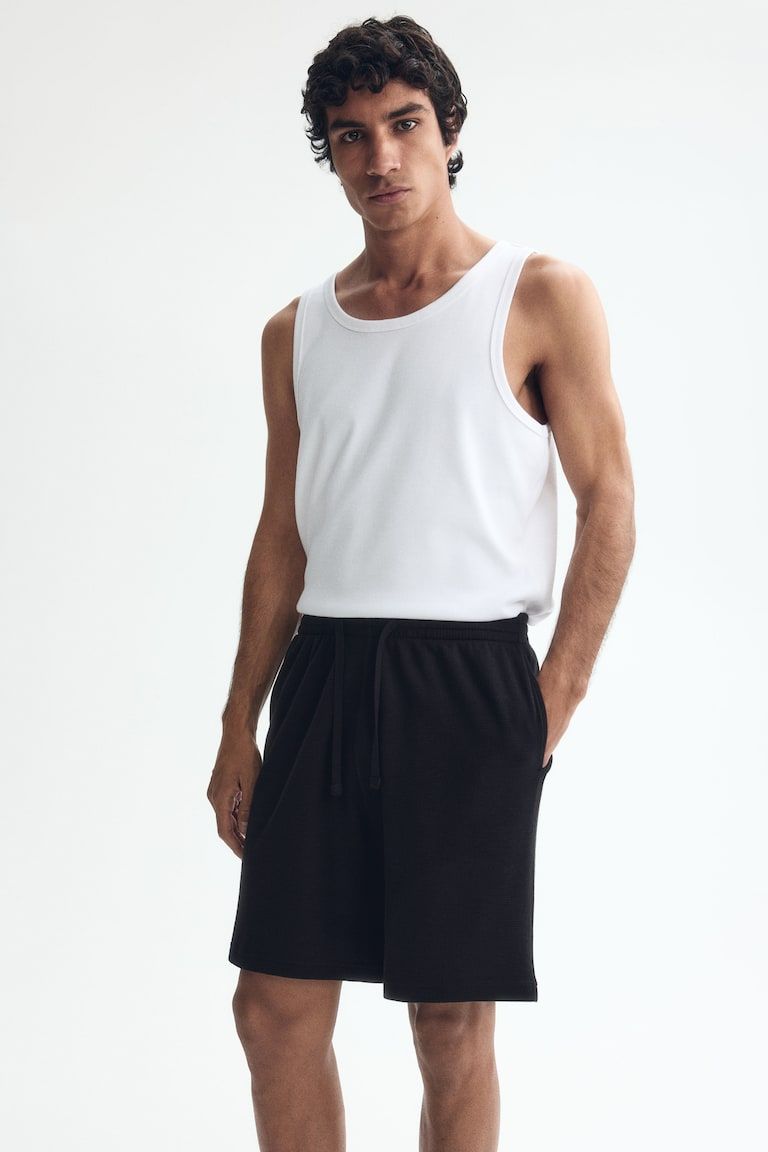 Relaxed-Fit Waffled Shorts