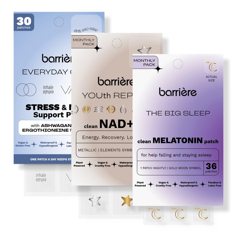 Reset & Relax 3-Pack Bundle: Everyday Calm, NAD+, Melatonin