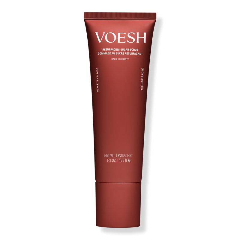 Resurfacing Sugar Body Scrub with AHA for Smooth Radiant Skin - Black Tea & Rosé