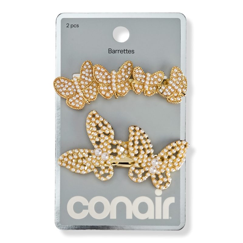 Rhinestone Butterfly Barrettes