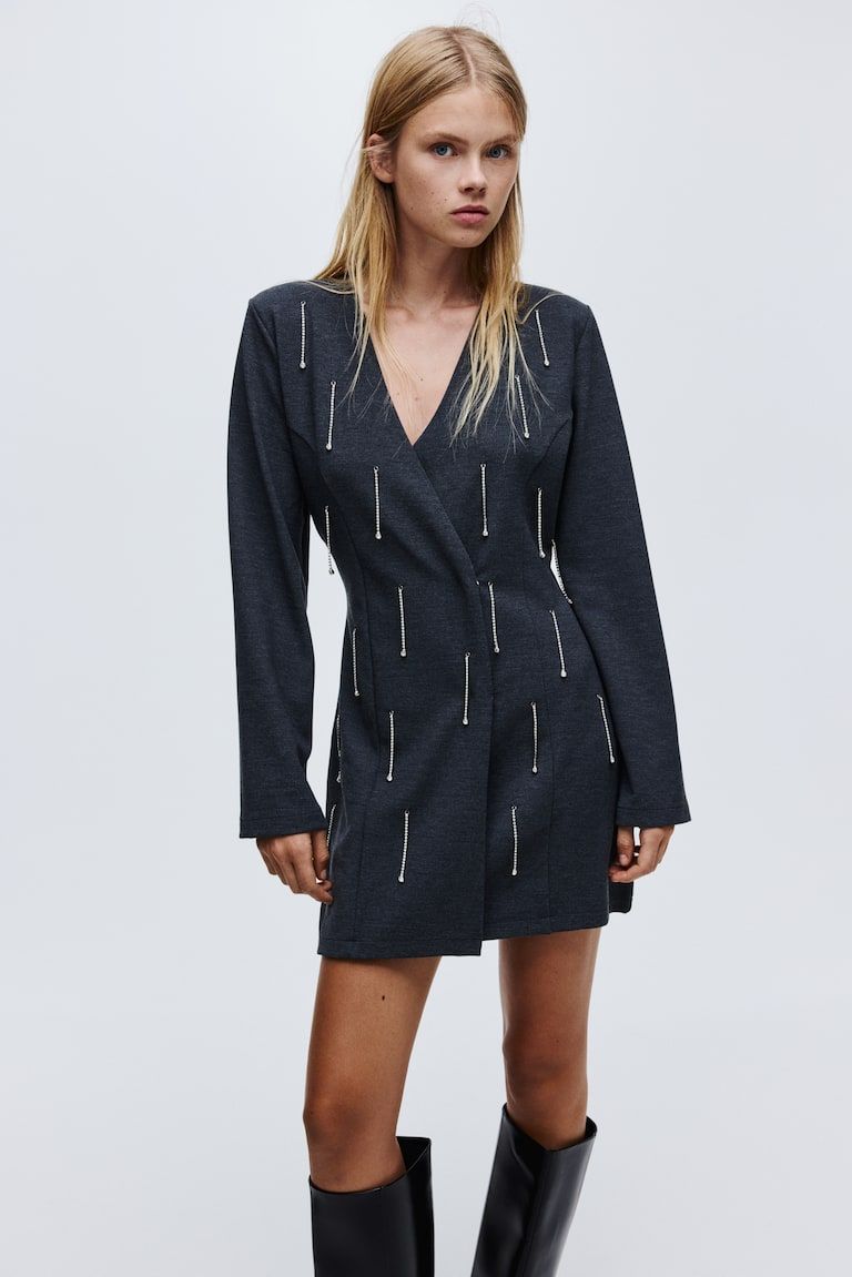 Rhinestone-Embellished Dress