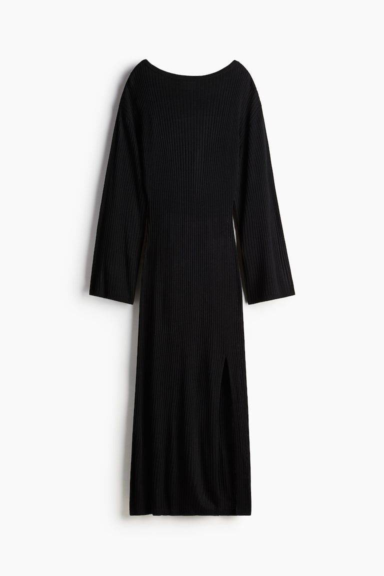 Rib-knit dress