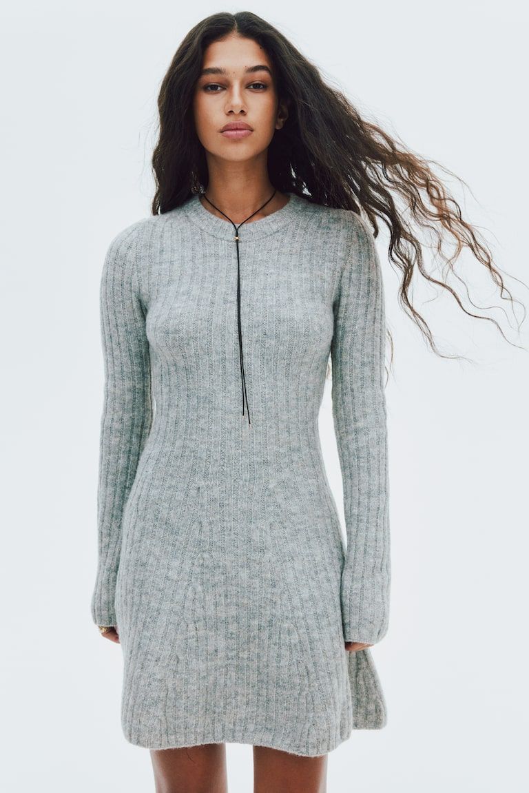 Rib-Knit Dress