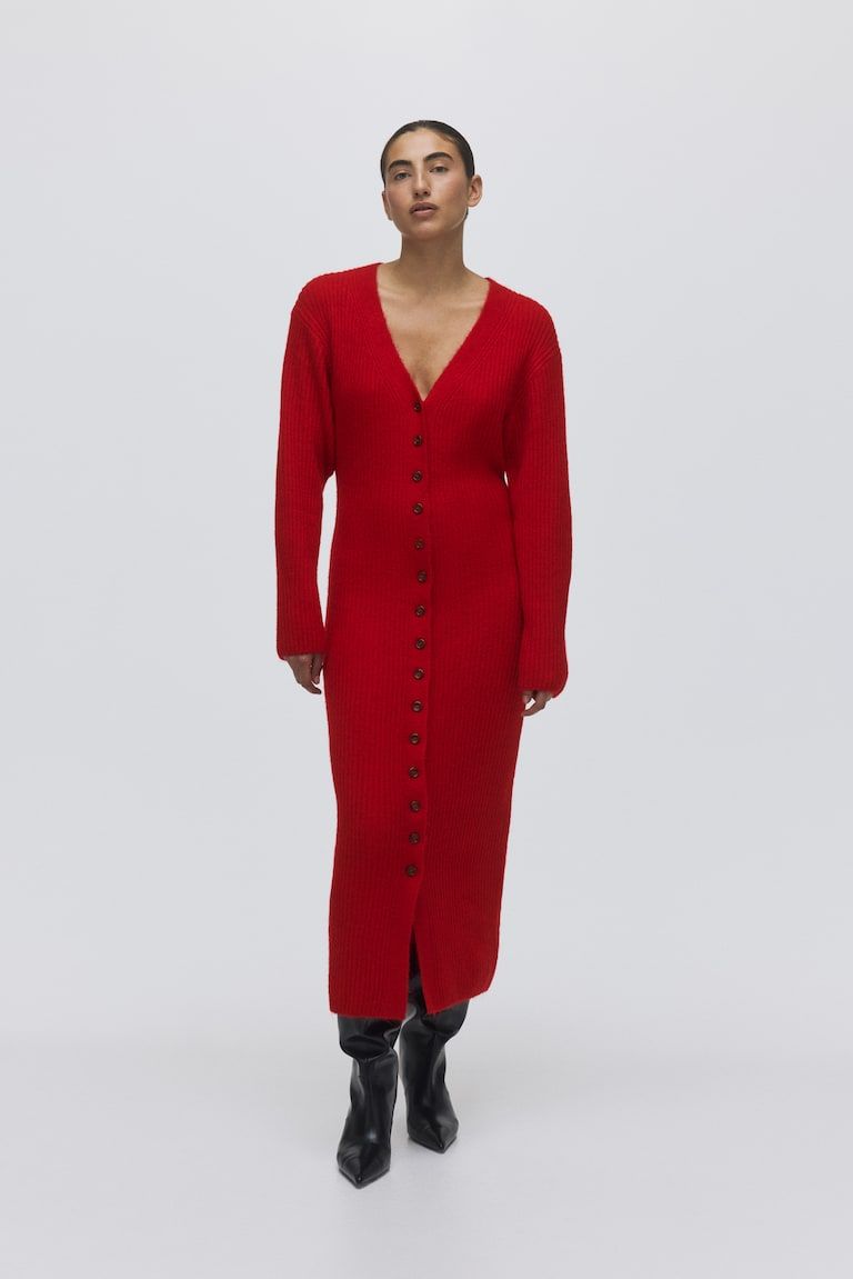 Rib-Knit Dress