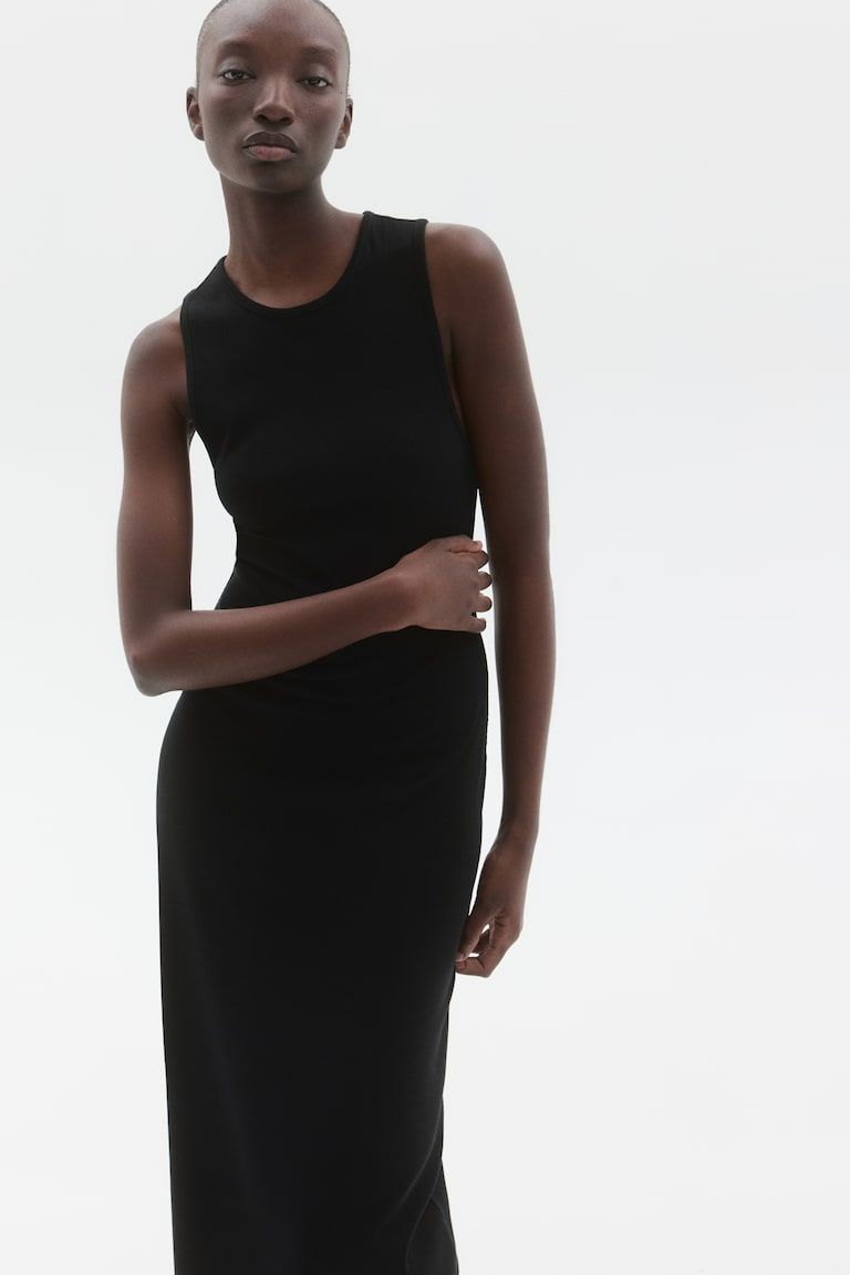 Rib-Knit Maxi Dress