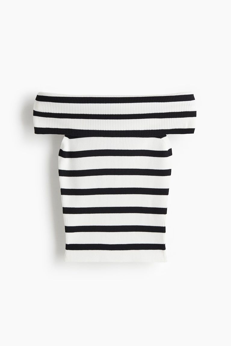 Rib-Knit Off-the-Shoulder Top