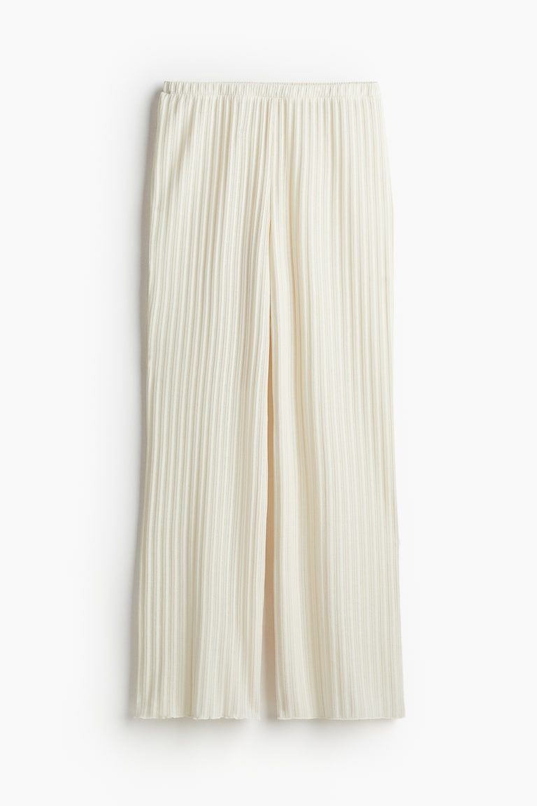 Rib-knit Pants