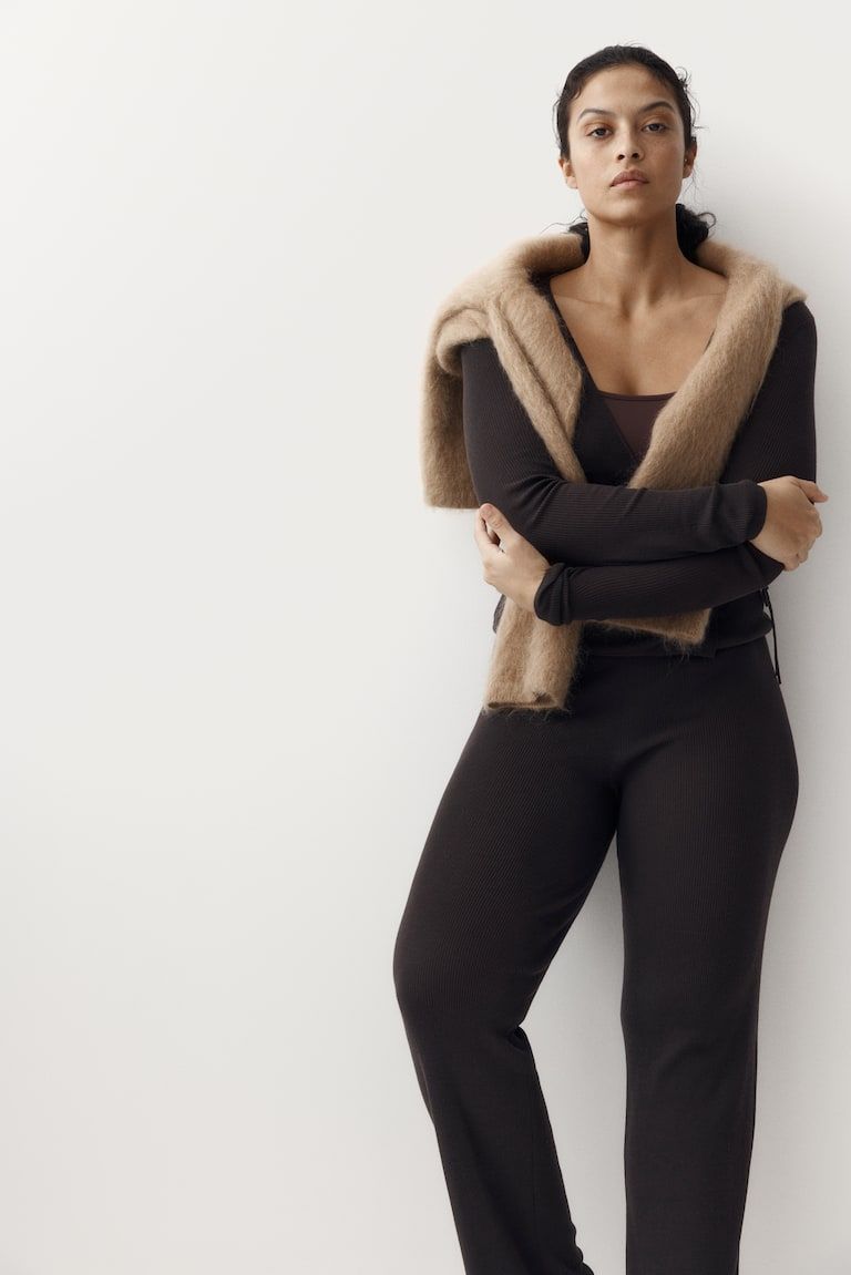 Rib-Knit Pants
