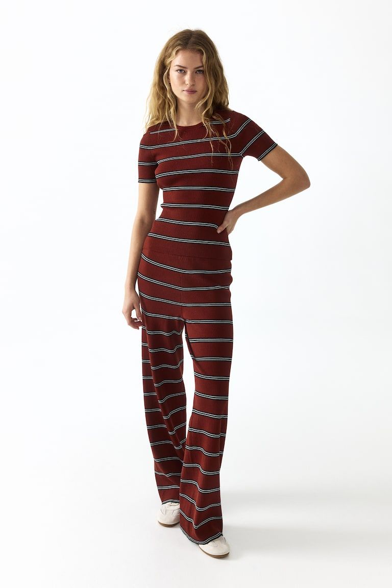 Rib-Knit Pants