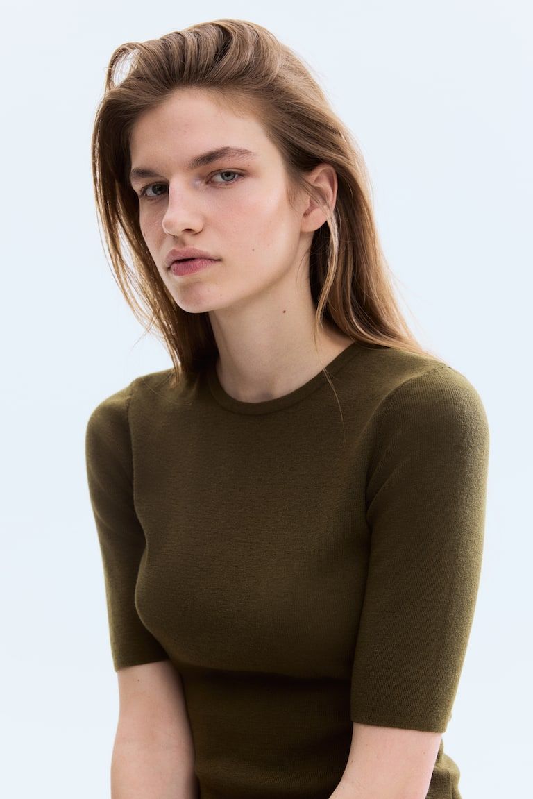 Rib-Knit T-Shirt