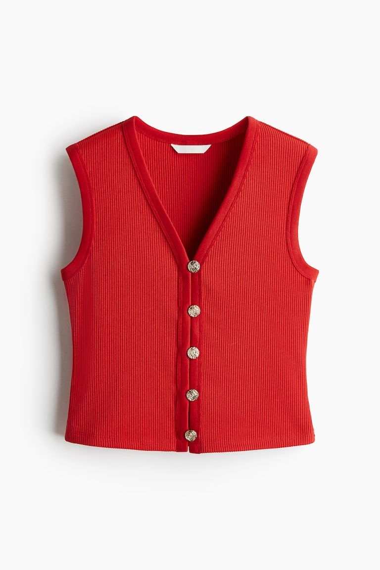 Rib-Knit Vest