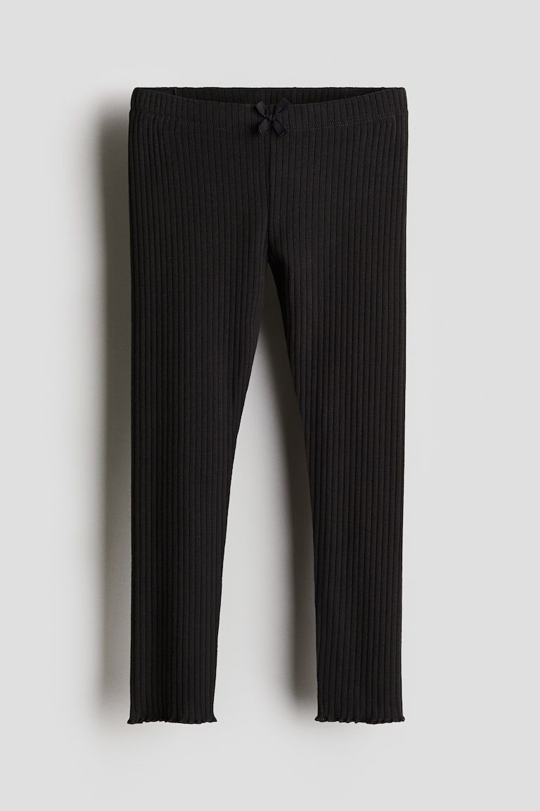 Ribbed Cotton Leggings