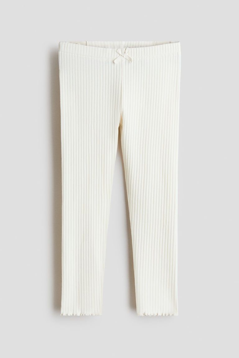 Ribbed Cotton Leggings
