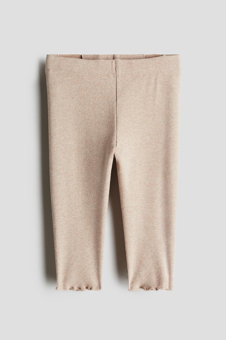 Ribbed Cotton Leggings