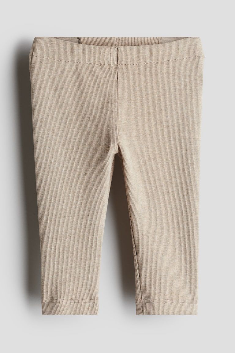 Ribbed Cotton Leggings