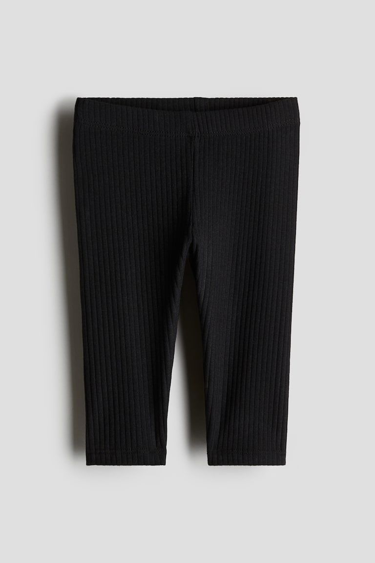 Ribbed Cotton Leggings