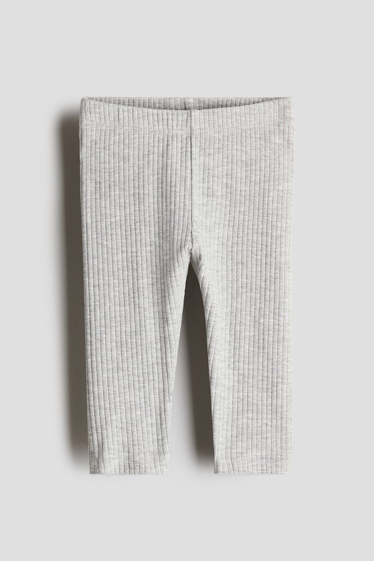 Ribbed Cotton Leggings