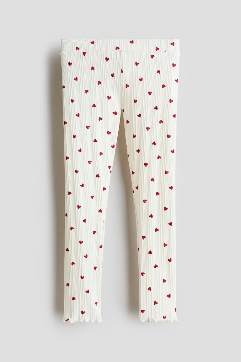 Ribbed Cotton Leggings