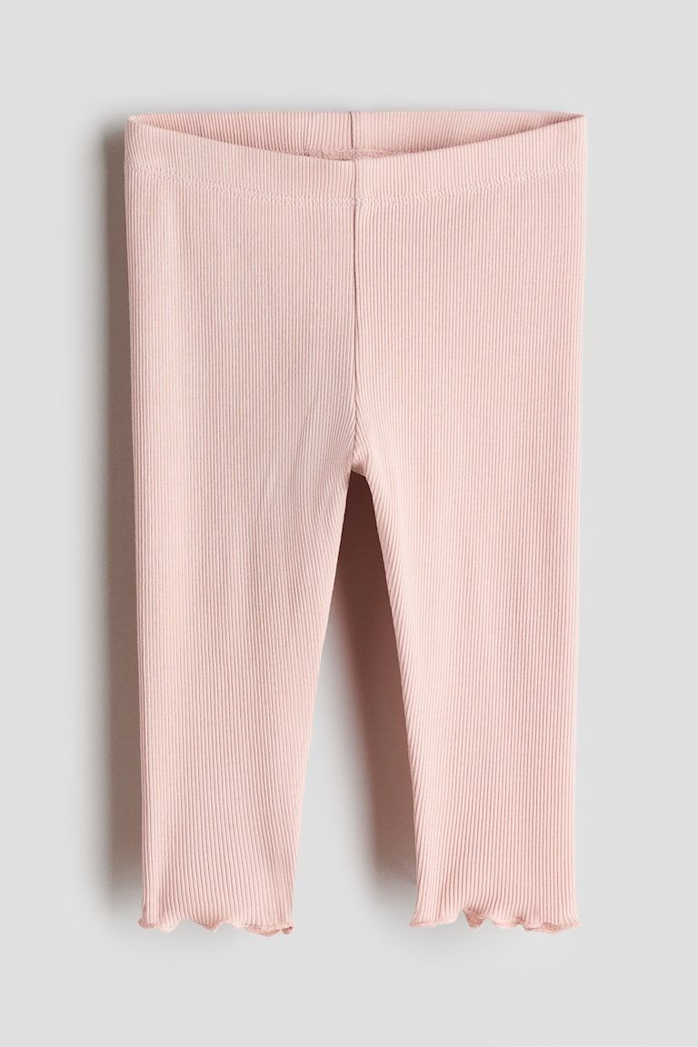 Ribbed Cotton Leggings