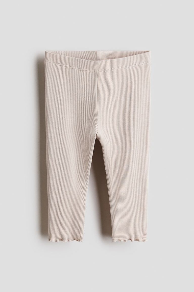 Ribbed Cotton Leggings