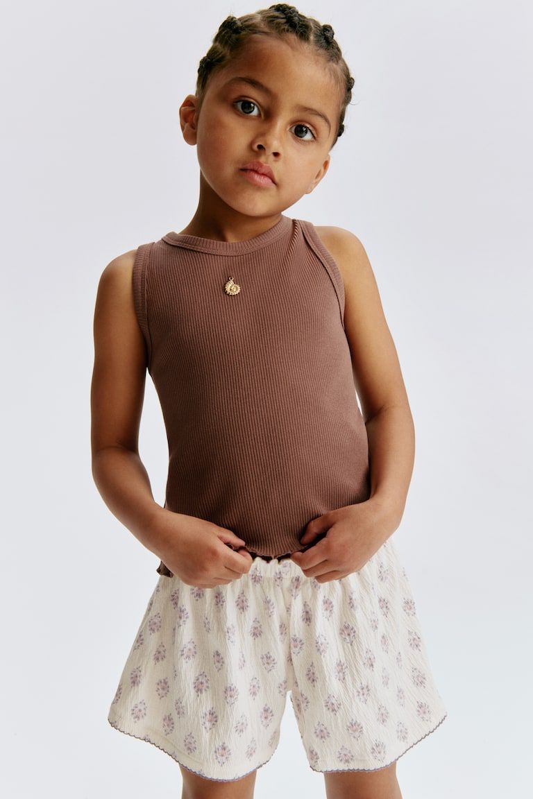 Ribbed Cotton Tank Top