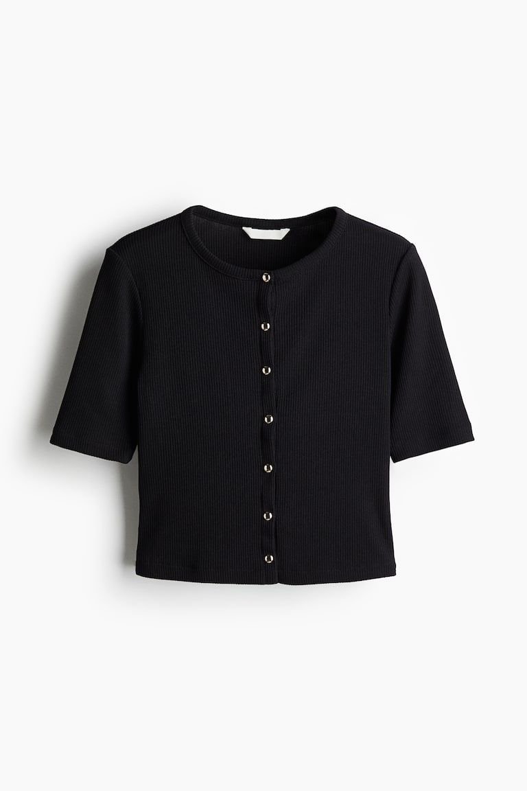Ribbed Jersey Cardigan
